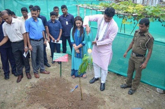 Tripura CM planted Rudraksh tree at CMâ€™s quarter